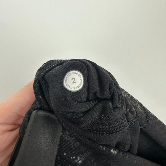 Lululemon Wunder Under High-Rise Crop Legging Acclimatize Black Shine 2 Foil - Picture 8 of 9